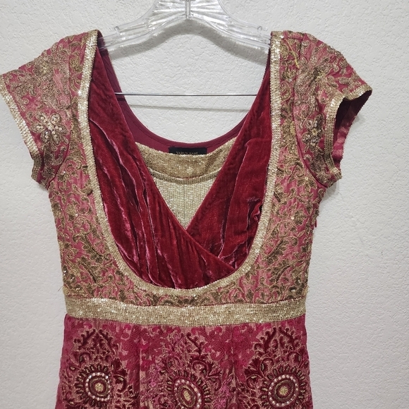 Anthropology Varun Bahl Boho Sequin Embroidered Fit & Flare Dress Size S - Picture 13 of 13